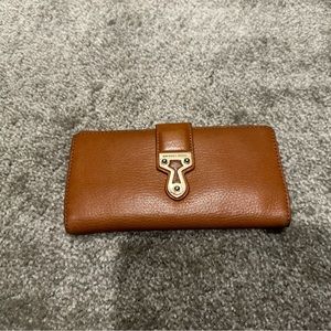 Brown/yellow tan Michael Kors wallet